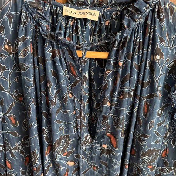 Ulla Johnson Silk Atiya Blouse in Dusk - Picture 3 of 9